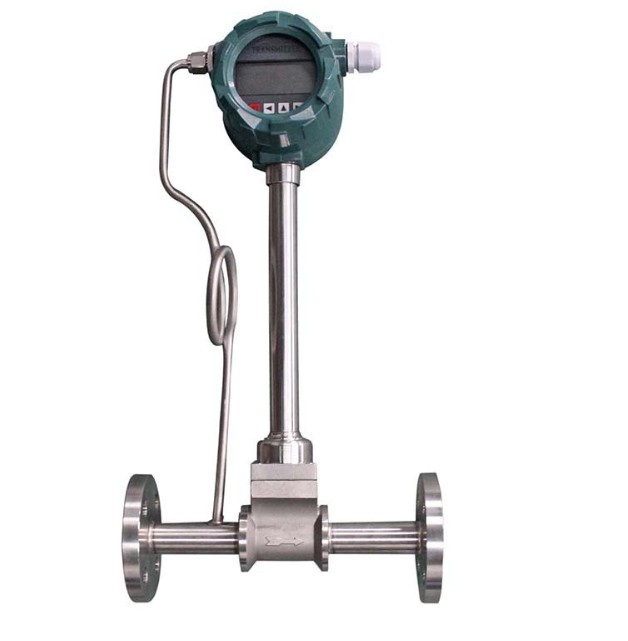 Customize lengthened vortex flow meter for steam with temperature and pressure compensation