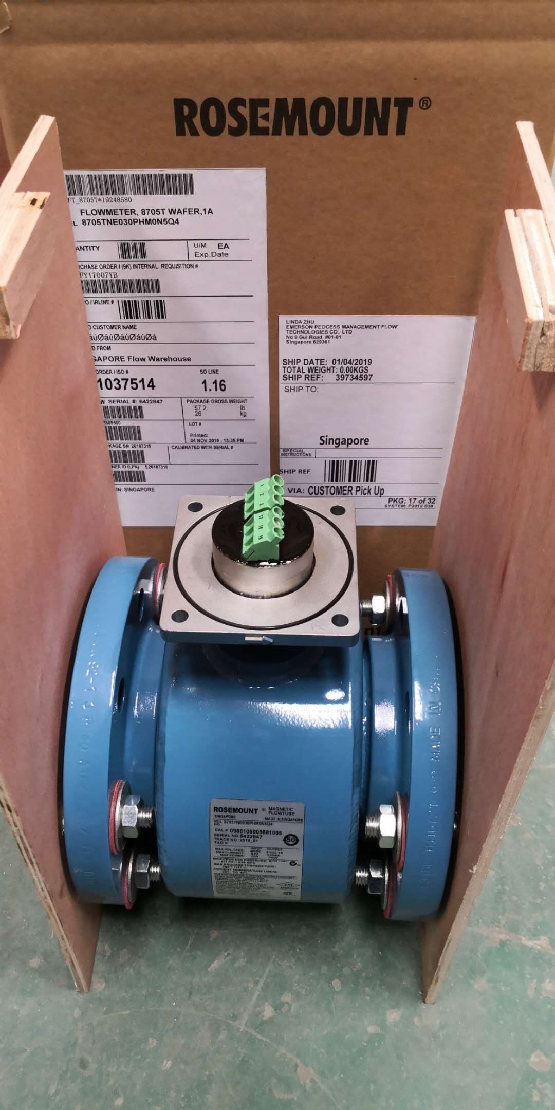 DN80 Rosemount 8705 electromagnetic flow meter